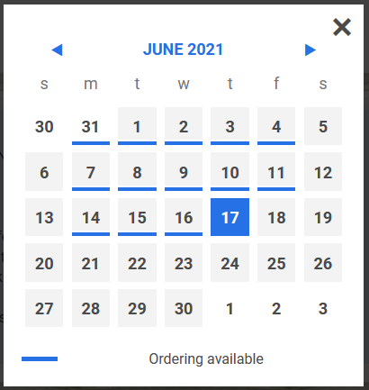 What if I don’t see any items available to order for a specific date ...